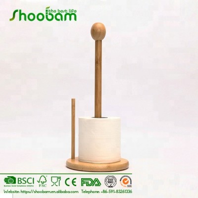 Bamboo Paper Towel Holder/Bamboo Paper Roll Stand