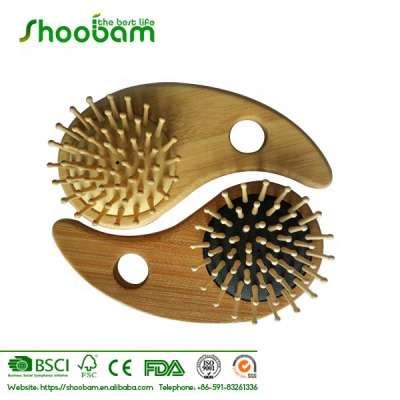 Bamboo Massage Scalp Comb Cushion Brush